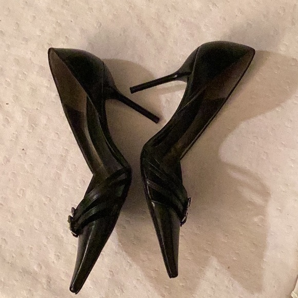 BCBGirls black pointed toe stiletto heels dress shoes # 9 B/M. - Picture 8 of 9